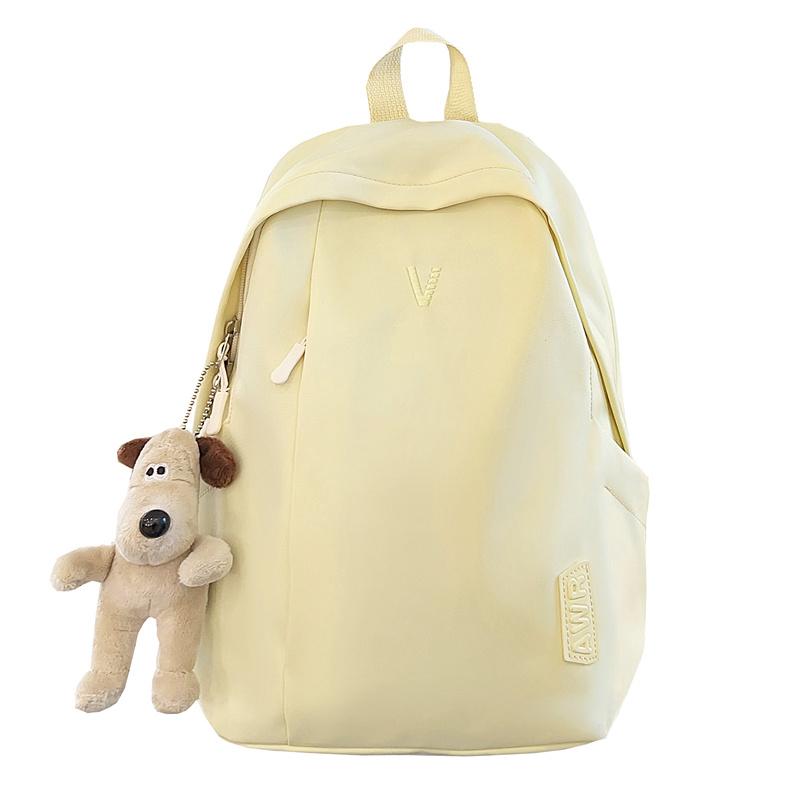 

Student School Bag Women s Large Capacity Backpack Color Block Men Travel Bag жовтий