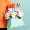 Wedding Party Valentine'S Day Rose Flower Gift Box Carry Bag Flower Box Portable Flower Bouquets Packaging Box Basket Storage