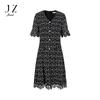 JUZUI Elegant and Dynamic Heavy Industry Lace Dress Women's Summer New Style JWDX50078