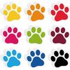 Geyee 108 Pcs Paw Prints Cutouts Paw Bulletin Board Decorations 3.5'' Mini Colorful Paper Cutouts for Educational Craft Wall Decor Party Favor