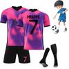 Stylish 2021 Paris Third Away Purple 7 Mbappe Football Kit 4 Ramos Jersey 30 Messi Suit Multiple Sizes