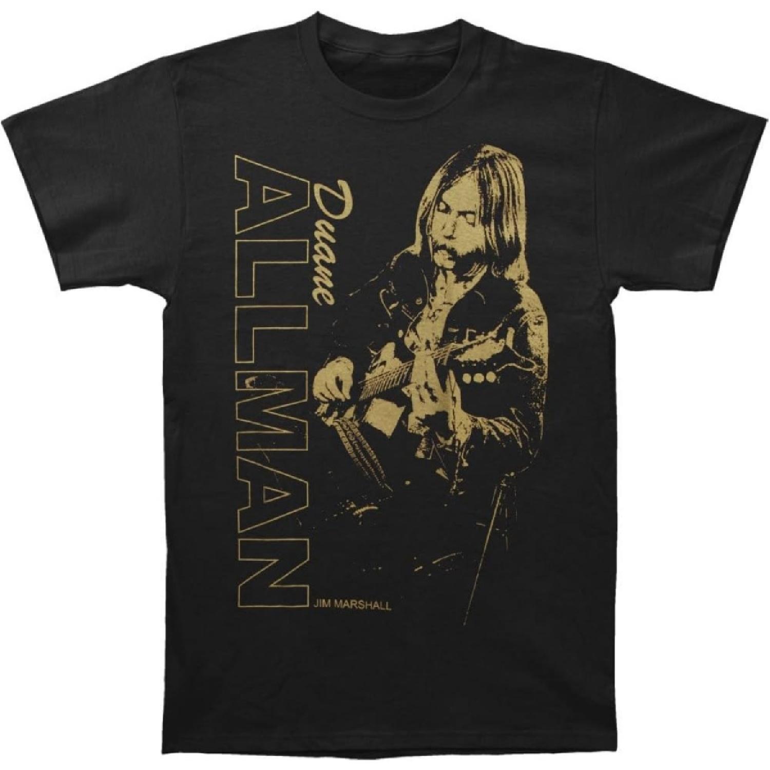 Allman Brothers Men s Duane Allman Guitar Player Vintage T-Shirt Black S