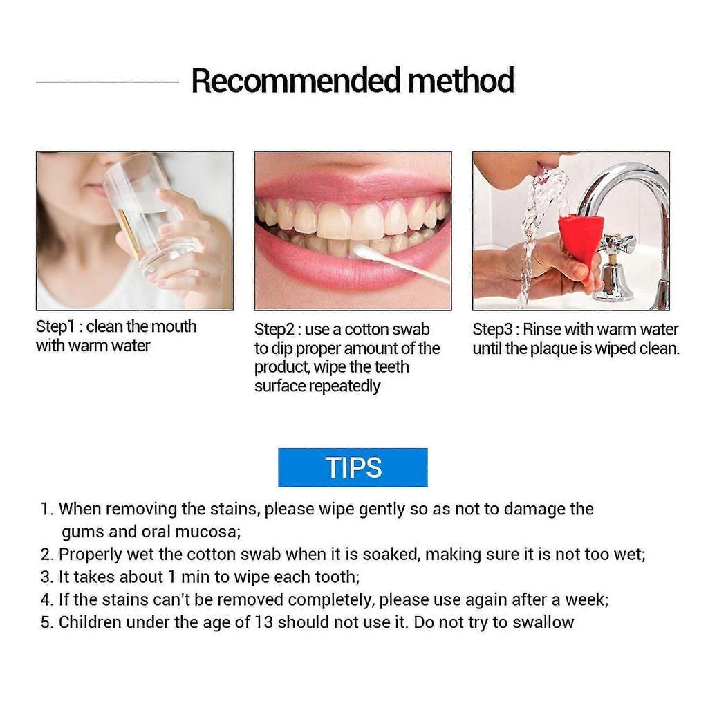 10ml Teeth Whitening Essence Remove Stains and Yellow Spots Teeth Liquid Oral Health Care for Men Women
