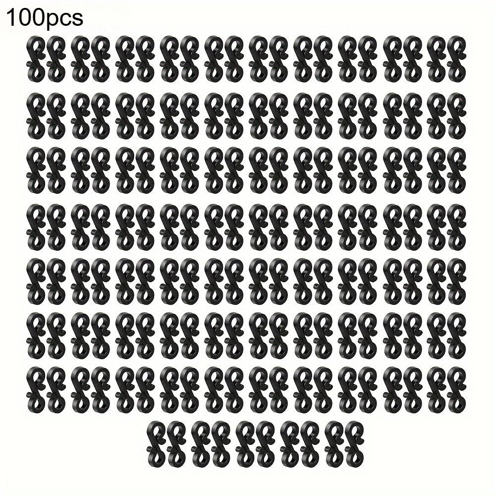 

100pcs S-Shaped Plastic Light Clips, Suitable for Christmas Decorations, Best Choice for The Holidays,Clips for Christmas Lights
