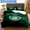 3PCS Green Shield Emblem Design Printed Soft Bedding Set,Including 1pc Duvet Cover And 2pcs Pillowcases Perfect for Bedroom, Dormitory, Fan gift