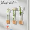 Mini Magnetic Vase for Fridge Wood and Test Tube Designs Refrigerator Magnet Flower Holder Planter for Home Decoration