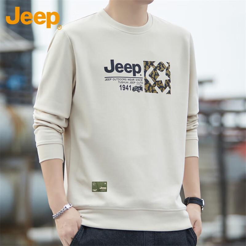 Jeep Men's Round Neck Long Sleeve Sweatshirt