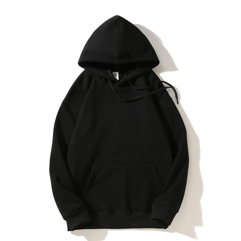 Spring Solid Color Thick Hooded Sweater Solid Color Retro Casual Hoodie for Men and Women