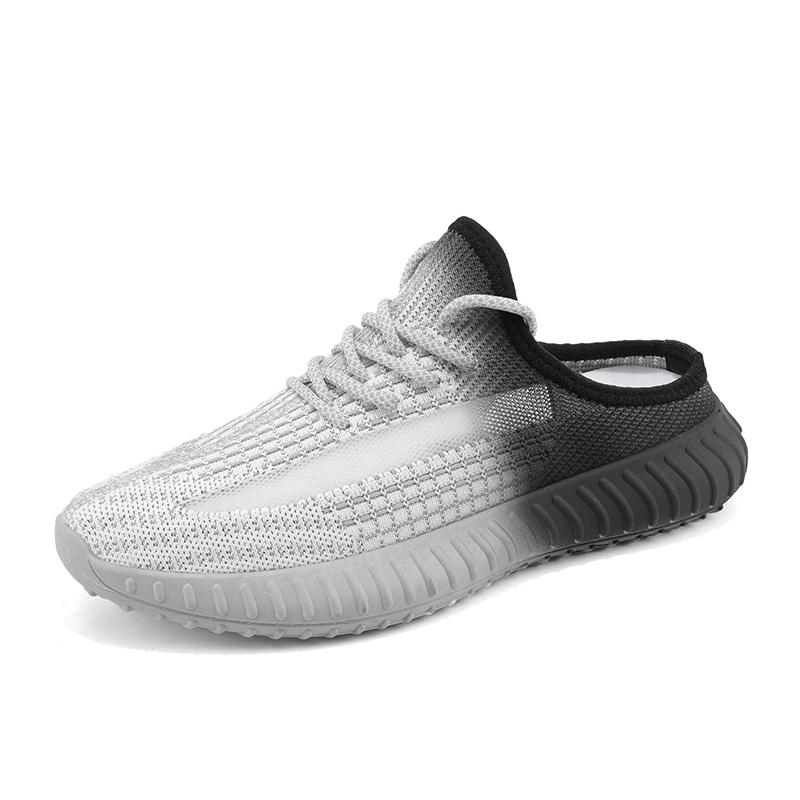 

Mesh Half Shoes For Men Mules Flat Sport Shoes Summer Breathable Backless Loafers Slipper Man Slides Semi-Drag Mens Casual Shoes 39