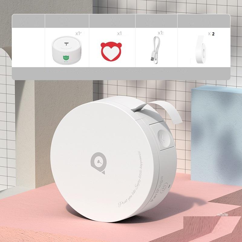 Mini imprimantă termică de etichete fără cerneală Mașină de făcut etichete Bluetooth fără fir pentru imprimarea etichetelor telefonului mobil + 2 role de hârtie