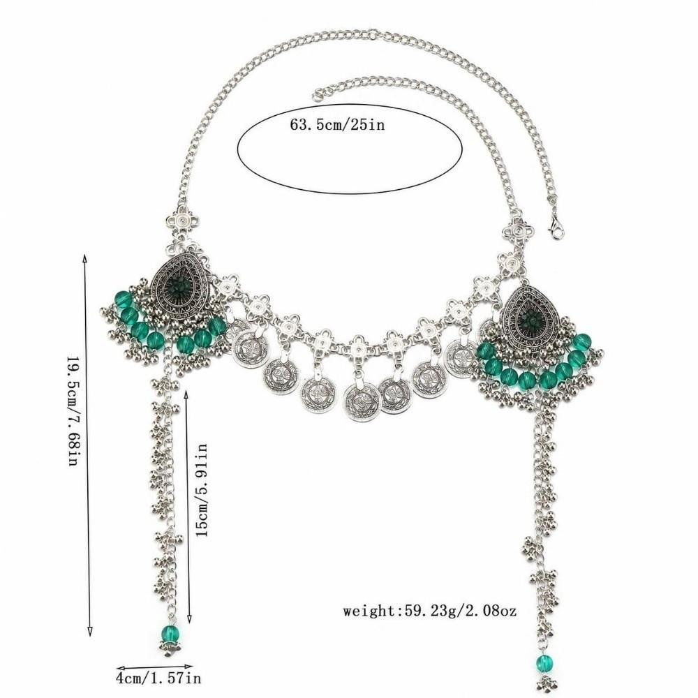 Waterdrop Tassel Hair Chains Ethnic Style Hairband Jewelry Trendy Forehead Chain Women