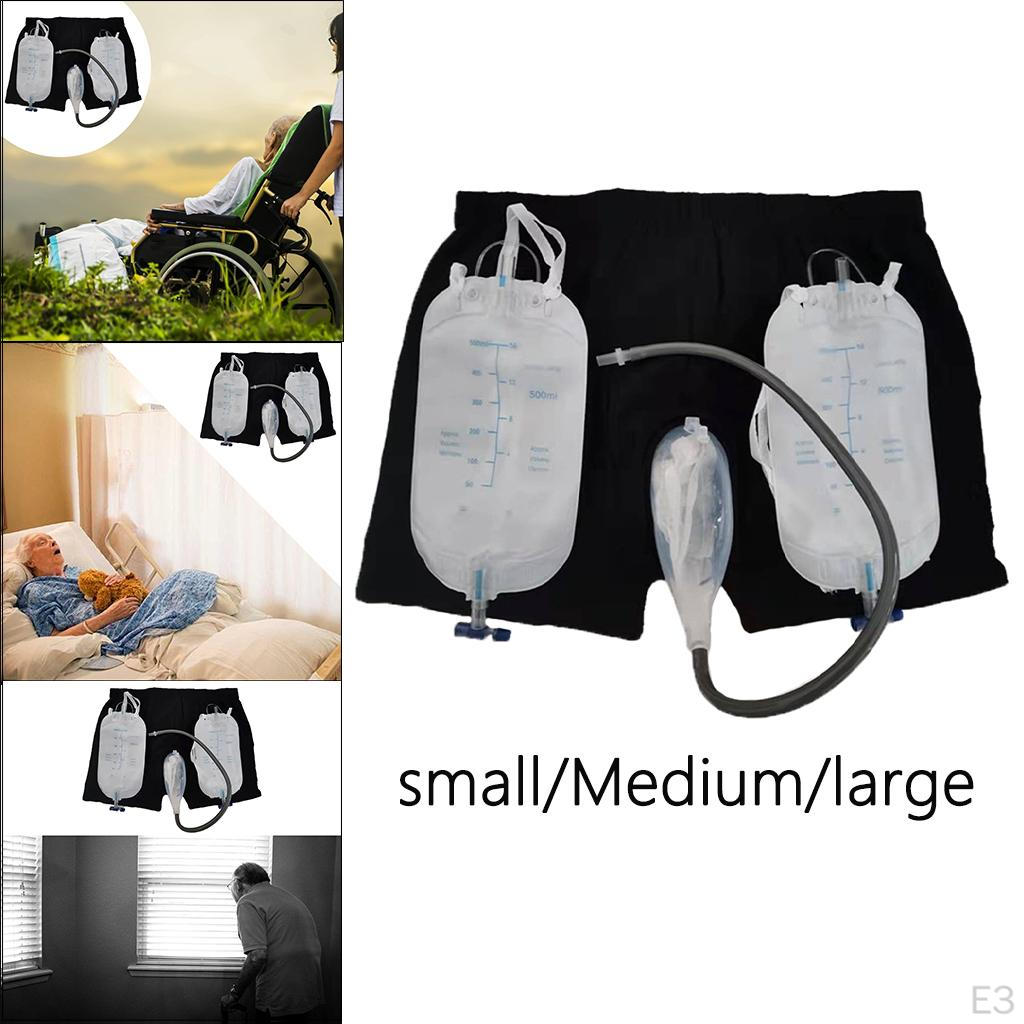 Incontinence Embarrassing with , Silica Gel, Portable Reusable Pants, Urinal Collector Male Men