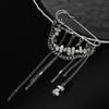 High Quality CCB Alloy Tassels Chain Brooch Sturdy Fade Resistant Lapel Pin for Stylish Outfits Everyday Wear