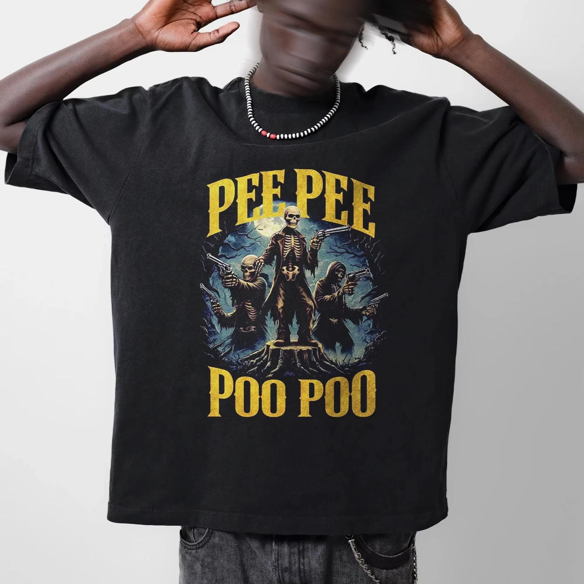 Pee Pee Poo Poo Funny Skeleton Shirt Edgy Skeleton Meme Oddly Specific Shirt Offensive Gifts shirts Cursed shirts 3XL