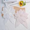 Vintage Style Flower Applique Pleated Design Large Size Beaded Brooch Beaded Detail Fabric Material Pleated Flower