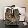 Bolso de Lona de Estampado de Leopardo Doble Cara, Bolso de Hombro, Bolso de Mano de Gran Capacidad, Bolso Tote de Gran Capacidad