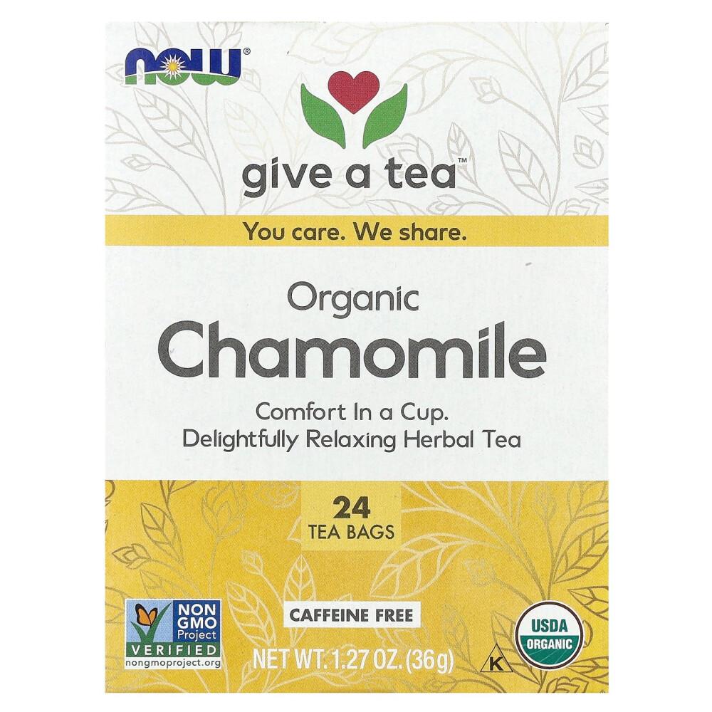 iHerb Now Foods Chamomile Caffeine-Free Tea Bags, 24 Count