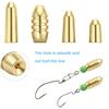 205pcs Fishing Line Beads Gear Set,Sea Tackle Kit Including Hook, Brass Weight, Space Bean, Swivel, O-ring, Swivel Sequin with Tackle Box