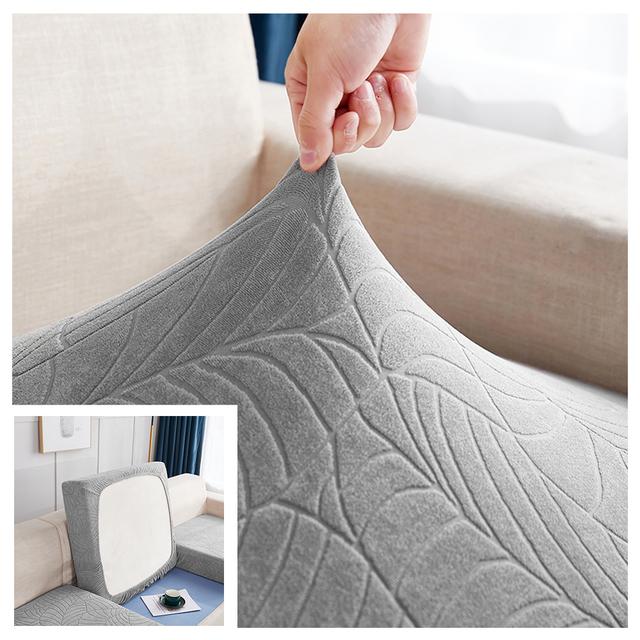 Water Resist Sofa Seat Cushion Cover Jacquard Chair Cover Stretch Machine Washable Removable Sofa Slipcover Home Use Couch Protector 1pc