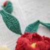 Camellia Hand-Woven Finished Eternal Flower Crochet Yarn Fake Flower Simulation Flower Knitted Ornaments Decorative