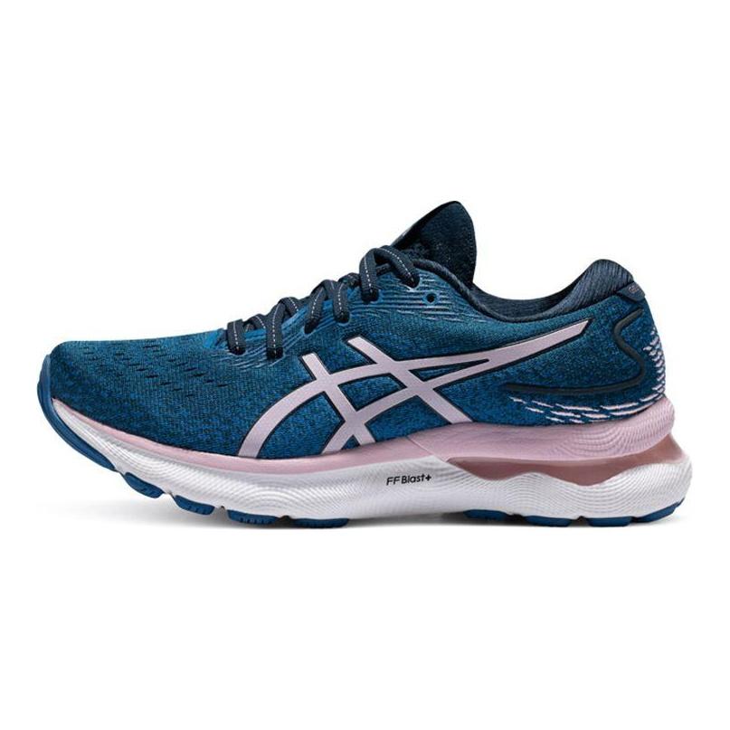 Asics Gel Nimbus 24 Wide French Blue Barely Rose Women Sneakers 1012B199-400