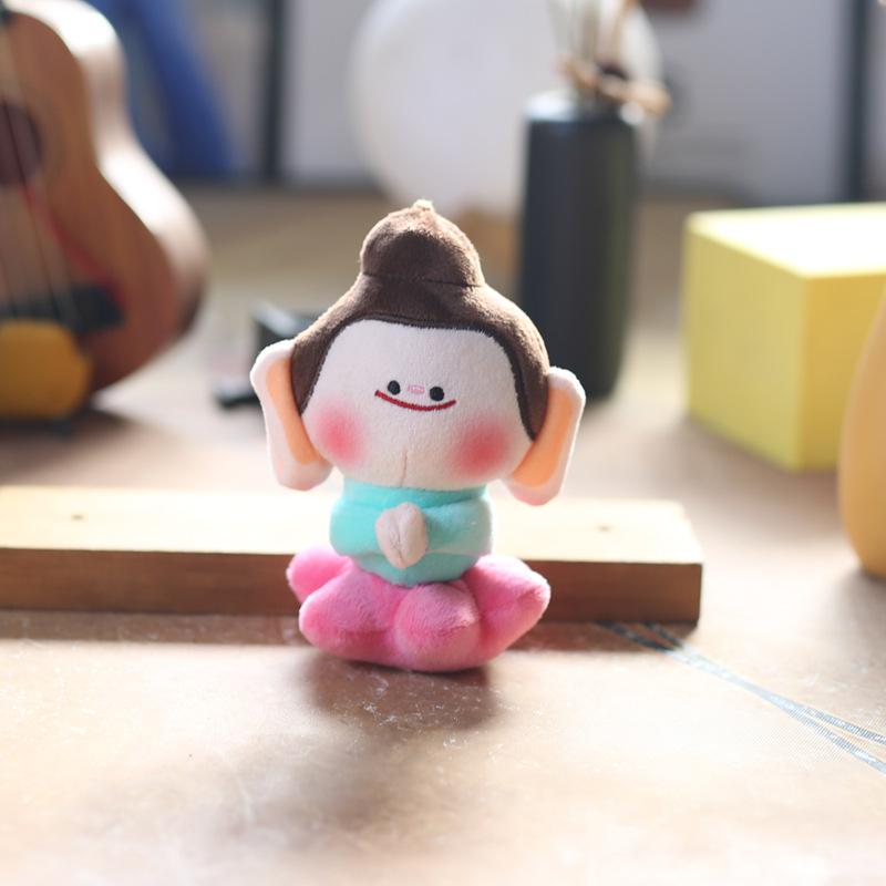 Cute Cute Lotus Small Buddha Pendant Plush Toy Doll Buddha Companion Bag Hanging Keychain Doll