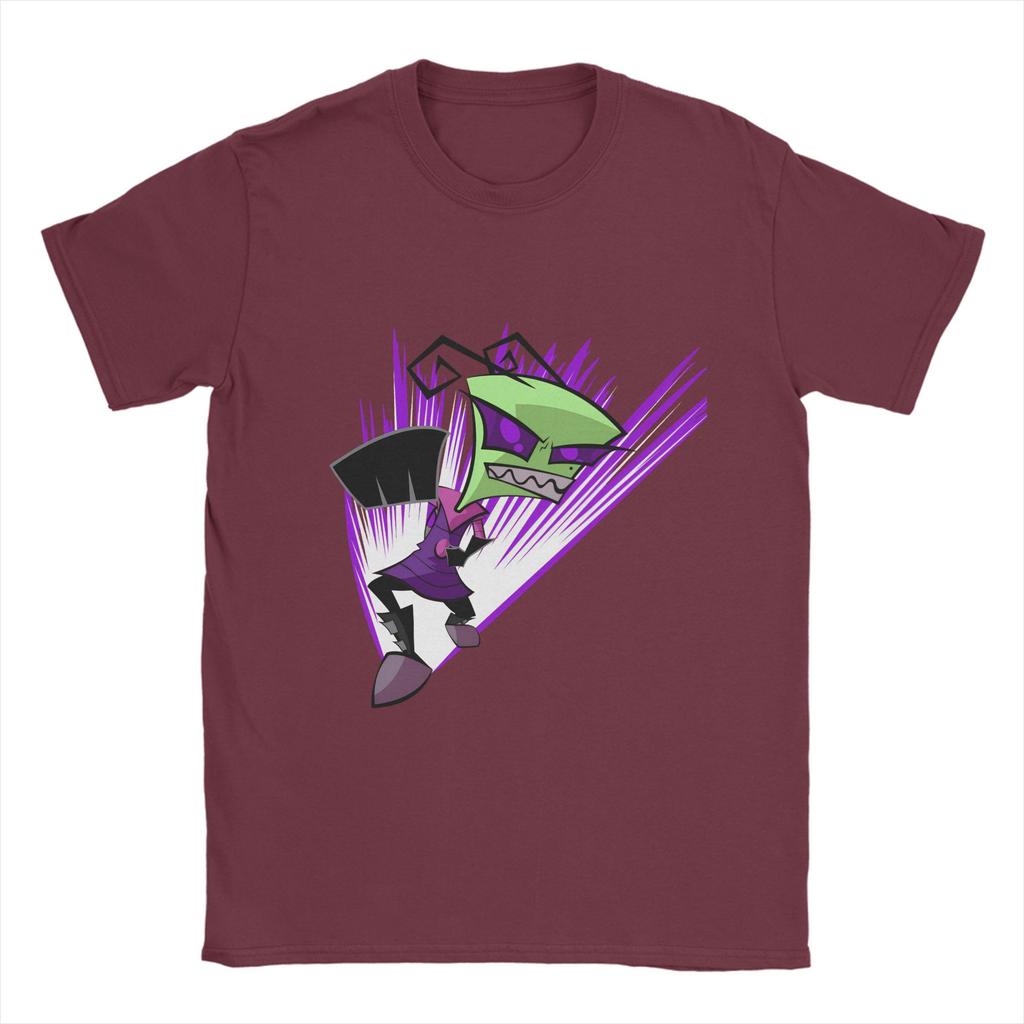 Oversized T-Shirt Summer Invaders Zims Leisure T Shirts  Cotton Tee Shirt for Man Y2K Funny Design Short Sleeve Tees