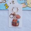 Cute Cartoon Capybara Flat Transparent Double-sided Keychain Student Backpack Accessories Capibala Pendant Keyring Jewelry Gift