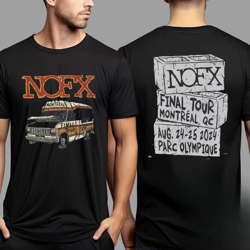 Herren Damen Fans Essentials Kurzarm Tops Modemarke Sommer Lässig Tägliches T-Shirt NOFX Rockband Grafik Baumwoll T-Shirt Unisex