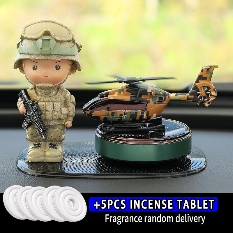 

Автомобіль Аромат Сонячна Ароматерапія Спецназ Модель Гелікоптера Освіжувач Повітря Дифузор ПарфумиПодарункова Коробка Авто приладова панель Green-B combination