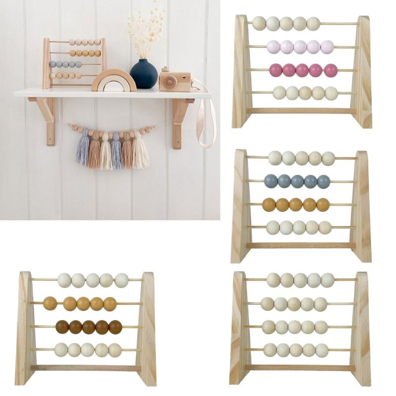 Wooden Abacus Calculating Beads Baby Children Kids Early Learning Educational Toys Nordic-Style Natural Child Room Decor