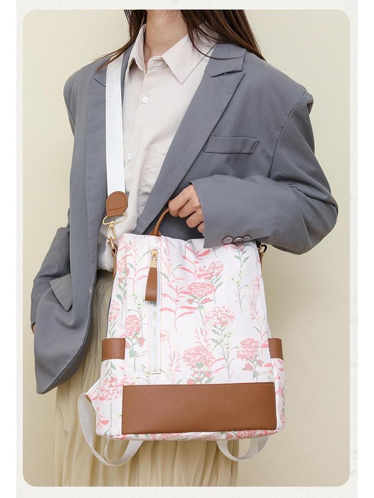 Women's 2025 Large Capacity PU Fabric Fashion Print Backpack - New Multifunctional & Portable Design