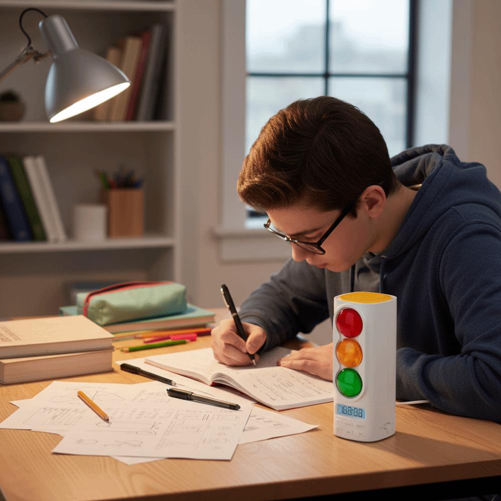 Digitalanzeige Visueller Ampel-Timer Kunststoff Tragbarer Zeitmanagement-Timer Einstellbare Zeit Kreativer Pädagogischer Timer