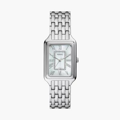 Retro Raquel Women's Watch - Silver-Tone Stainless Steel, 50M Water-Resistant Mother’s Day Gift ES5306