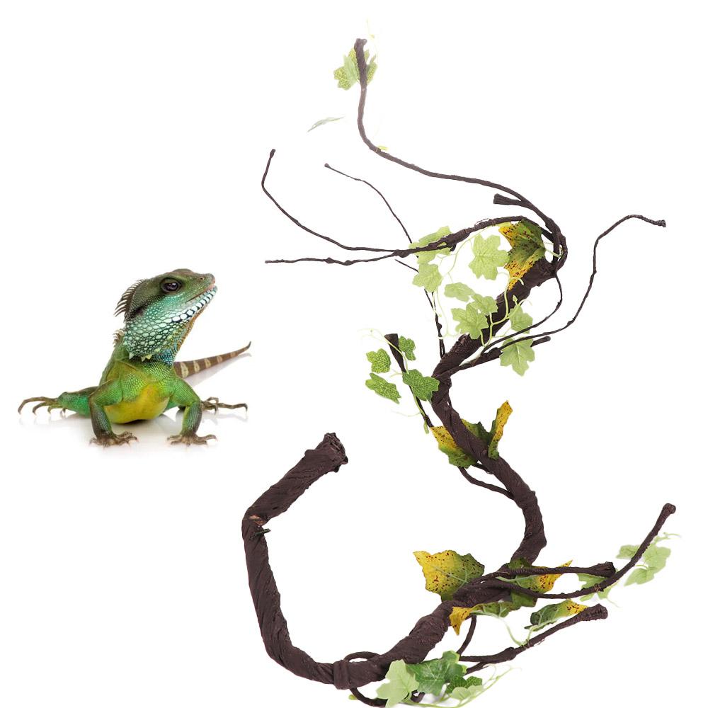 Simulation Plastic Jungle Vines Branches Bendable Jungle Climbing Branches Gecko