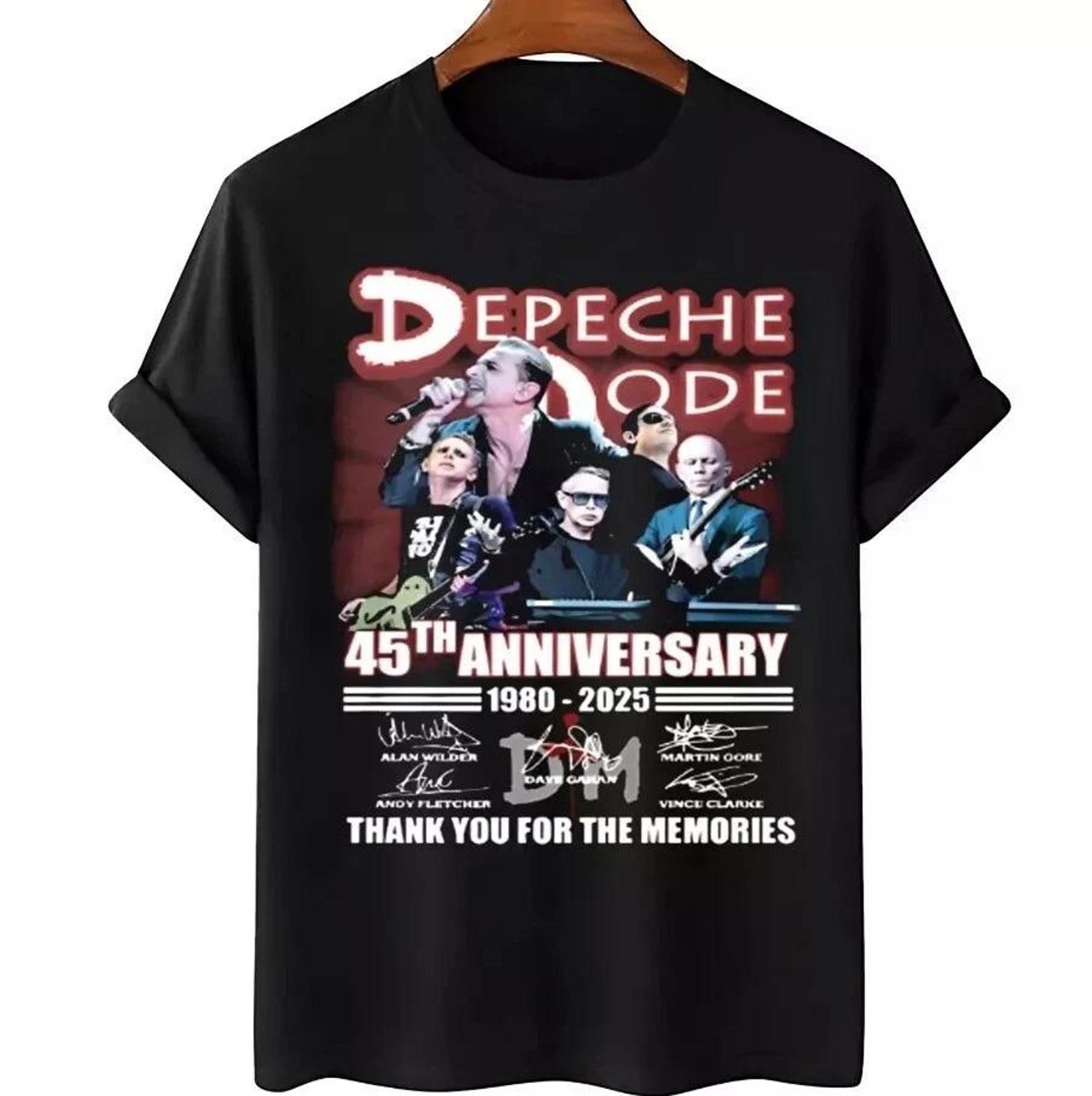 Depeche Mode Shirt, Depeche Mode 1980-2025 Shirt, Depeche Mode 45 Years Shirt S