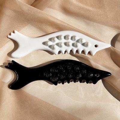 Ceramic Fish Shaped Scraping Board Gua Sha For Face Body Massage Tool Body For Relief Massage Face Lift Guasha Acupoint Massager