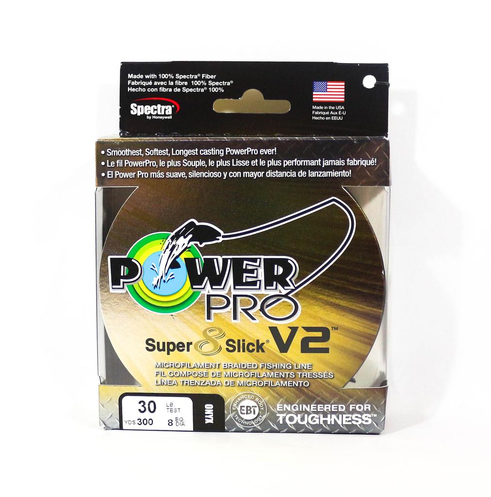 POWER PRO Super 8 Slick Version 2 Spectra Line 30lb x 300yds Onyx (8233)