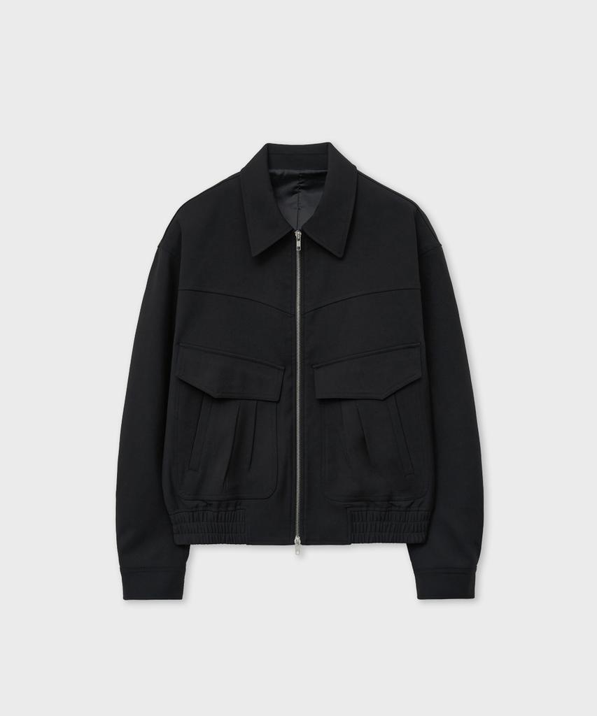 Intempomood Pleated Pocket Detail Jacket_Black