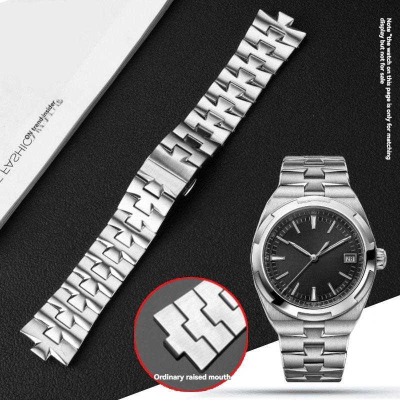 

Для часов Vacheron Constantin VC 4500 47660 47450 47040 Цепочка для часов из нержавеющей стали Выпуклый ремешок Браслет для часов 7 мм 8 мм 8,5 мм 8.5mm