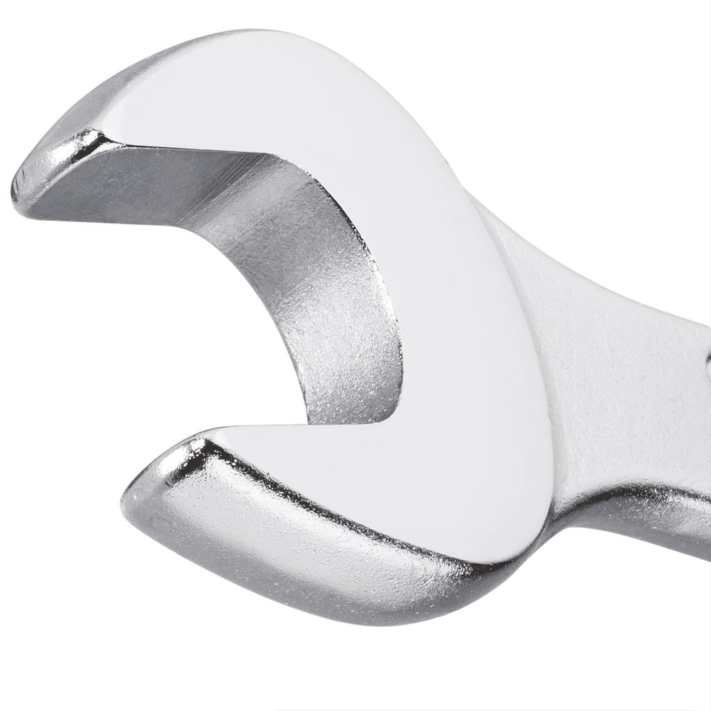 HAZET Combination Chrome Spanner Head Double Open 13mm Flat HAZET Double T Profile Imported from Wrench, Plated, 15° Angle, Hexagonal, 12-Point End,