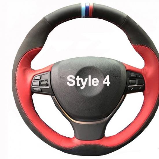 For BMW F10 520i 528i 2014 730Li 740Li 750Li Hand Sewing Steering Wheel Cover
