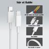 Chargeur Rapide - WENZYLIQUOX - 35W Kit - USB-C Vers Lightning - Câble MFi 2 M - Protection Surtension