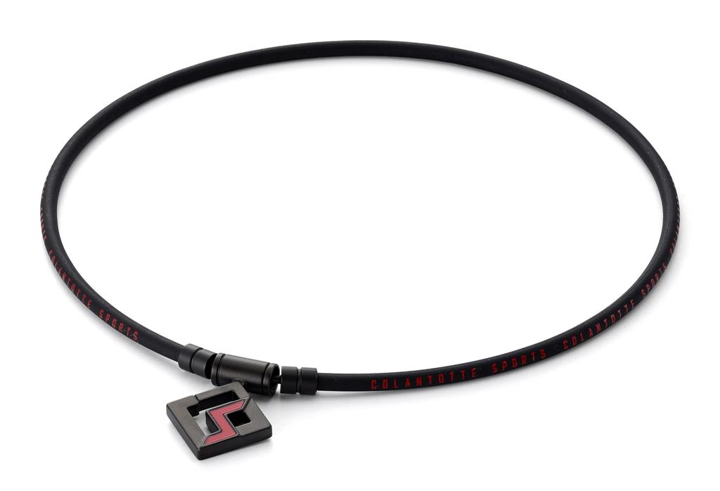 Colantotte SPORTS PRO Magnetic Titanium Necklace SG160 CO Magnetic Necklace S160 Black and Red Black Titanium and Red M 47cm Loop Top