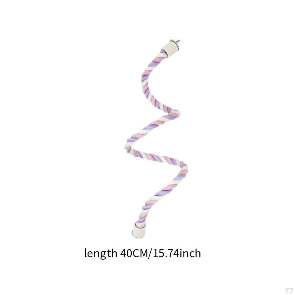 Adjustable Rope Perch for Bird Cages, Climbing Toy Parakeet and Parrot