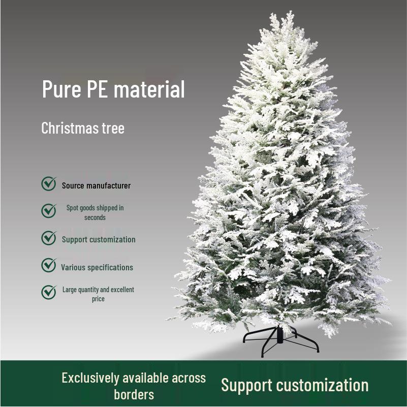 Christmas Automatic Encryption Flocking Snowfall Tree - Pure PE Commercial Decoration