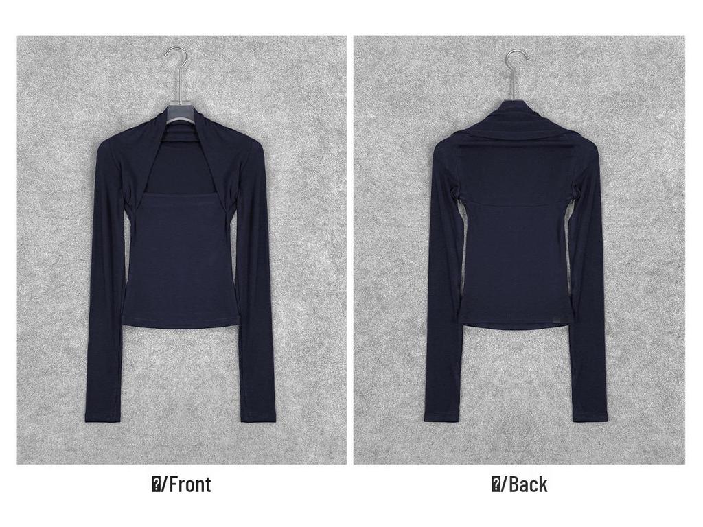 Original Lyocell Merino Wool Two-Piece Knitted Base Layer Top for Autumn/Winter