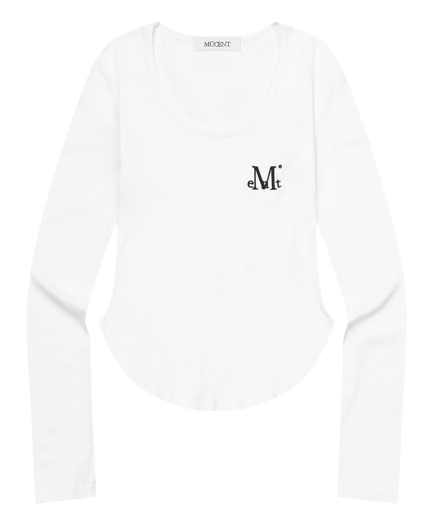 MUCENT Muse Cut U-Neck Rounded Long Sleeve Tee (4 Colors)