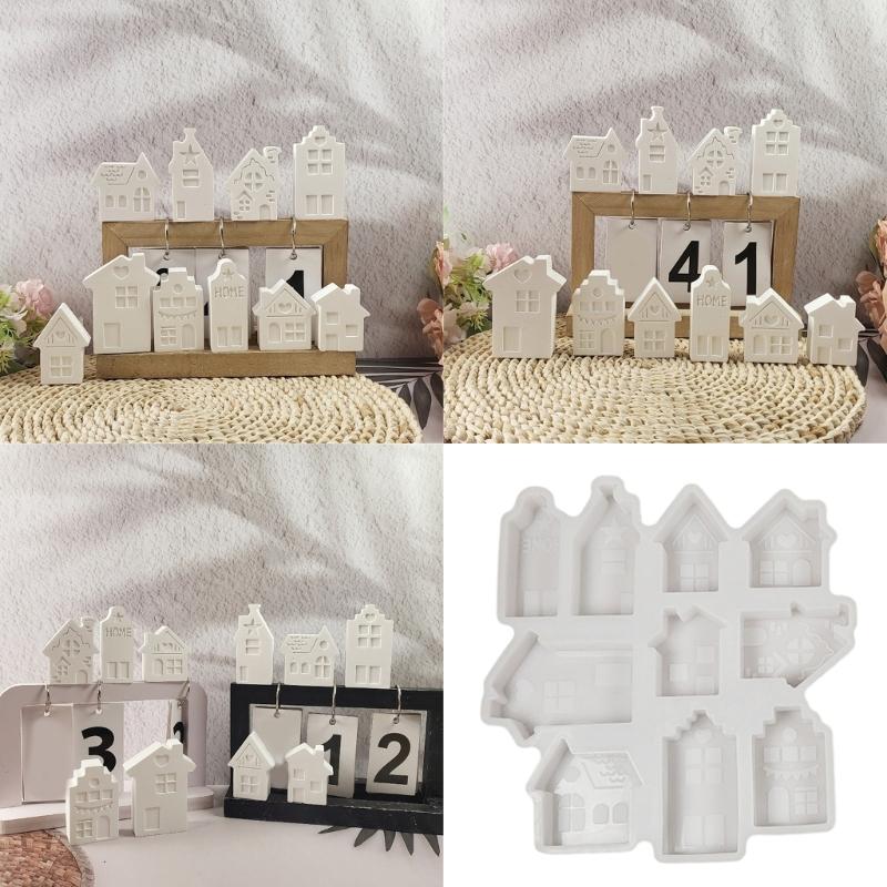 Reusable Silicone Moulds Small House Shape Silicone Texture Perfect for Hand-Making Enthusiasts and Family Activity