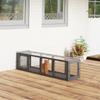Cat Tunnel Cat Toy Made of Wood with 3 Doors, Expandable Play Tunnel for Cats Up To 10 Kg, 151.5 X 38.5 Cm Grey